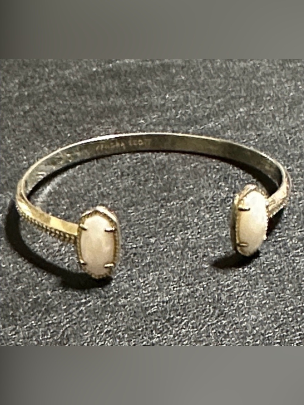 Kendra Scott Elton Silver Plate Mother Of Pearl Cuff Bracelet